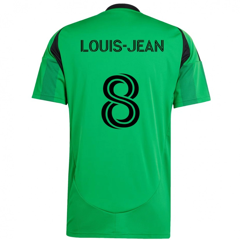 Danxen Uomo Maglia Steeve Louis-Jean #8 Verde Nero Kit Gara Home 2025/26 Maglietta