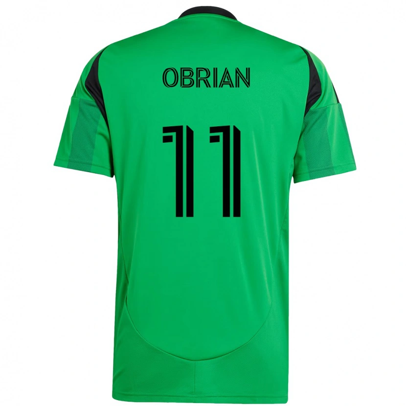 Danxen Uomo Maglia Jáder Obrian #11 Verde Nero Kit Gara Home 2025/26 Maglietta