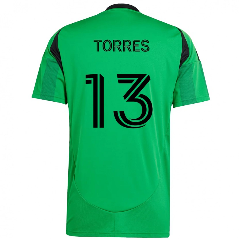 Danxen Uomo Maglia Leo Torres #13 Verde Nero Kit Gara Home 2025/26 Maglietta
