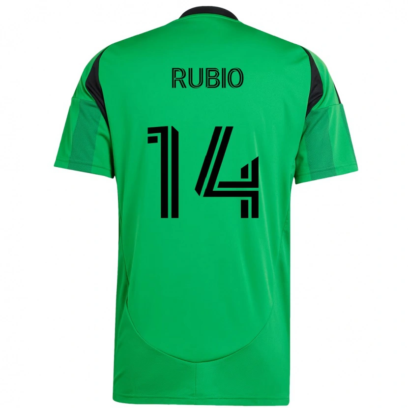 Danxen Uomo Maglia Diego Rubio #14 Verde Nero Kit Gara Home 2025/26 Maglietta