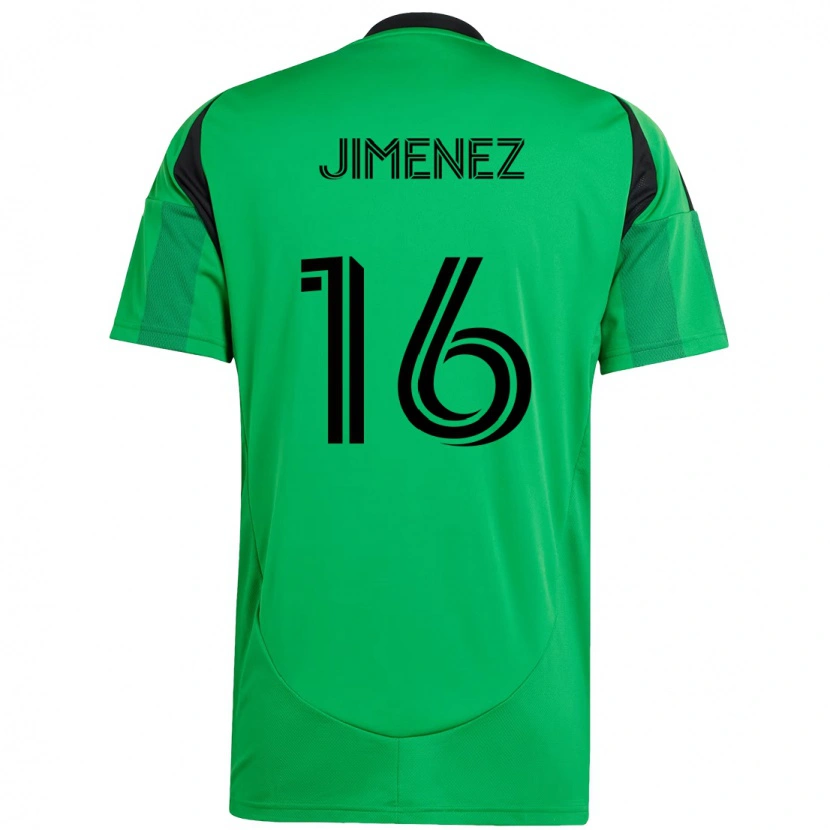 Danxen Uomo Maglia Héctor Jiménez #16 Verde Nero Kit Gara Home 2025/26 Maglietta
