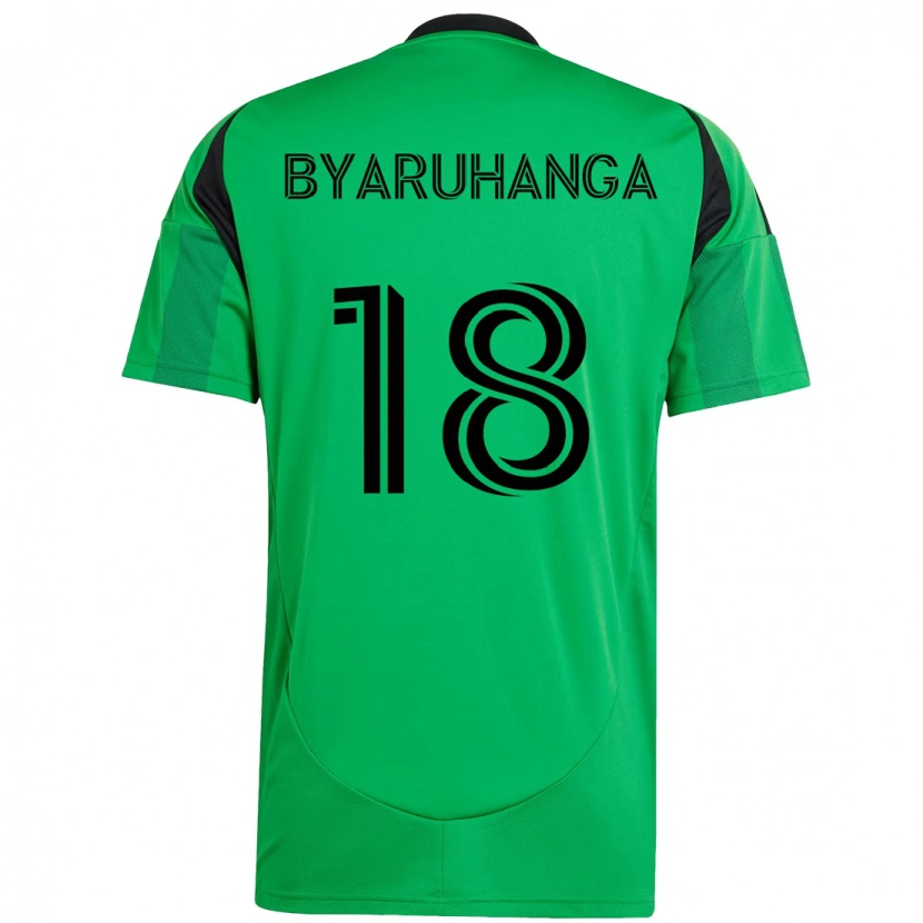 Danxen Uomo Maglia Bobosi Byaruhanga #18 Verde Nero Kit Gara Home 2025/26 Maglietta