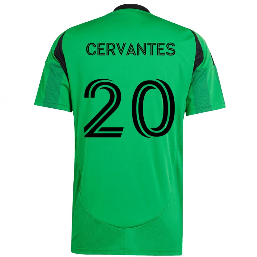 Danxen Uomo Maglia Aaron Cervantes #20 Verde Nero Kit Gara Home 2025/26 Maglietta