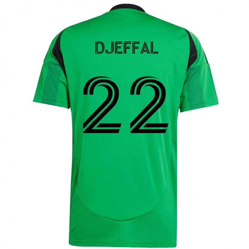 Danxen Uomo Maglia Sofiane Djeffal #22 Verde Nero Kit Gara Home 2025/26 Maglietta