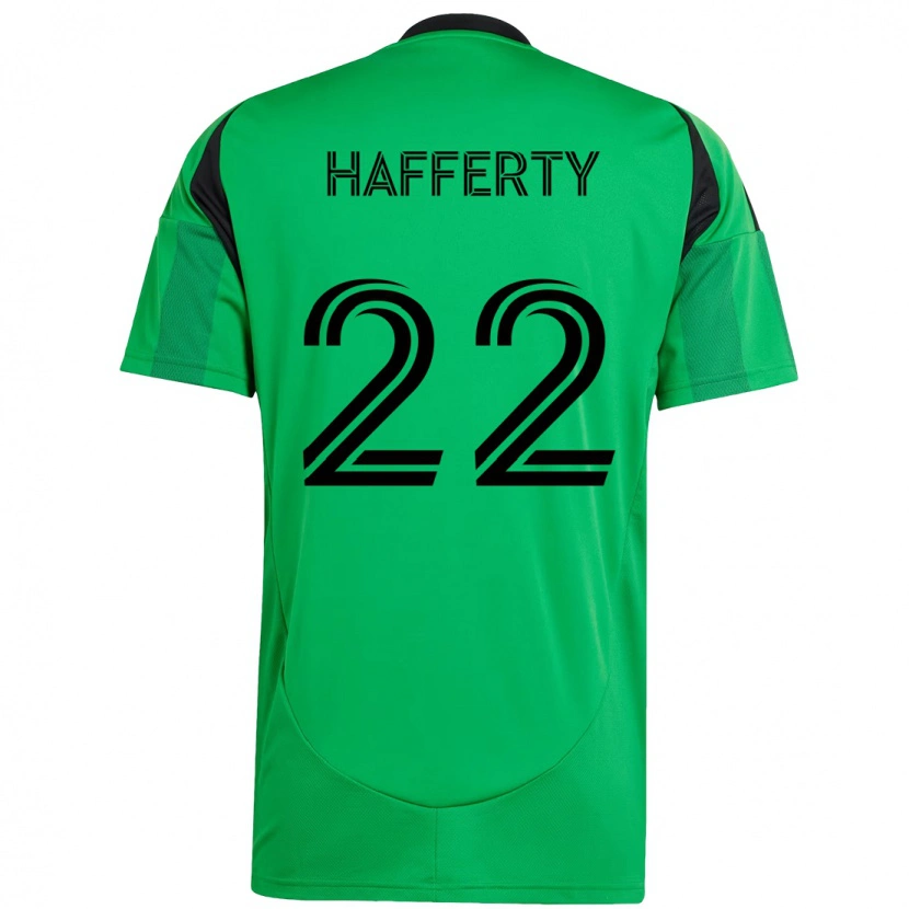 Danxen Uomo Maglia Joe Hafferty #22 Verde Nero Kit Gara Home 2025/26 Maglietta