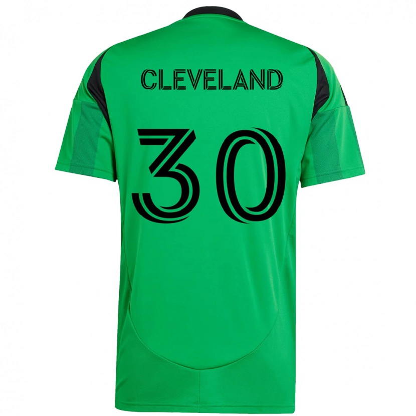 Danxen Uomo Maglia Stefan Cleveland #30 Verde Nero Kit Gara Home 2025/26 Maglietta