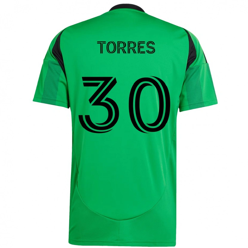 Danxen Uomo Maglia Ervin Torres #30 Verde Nero Kit Gara Home 2025/26 Maglietta