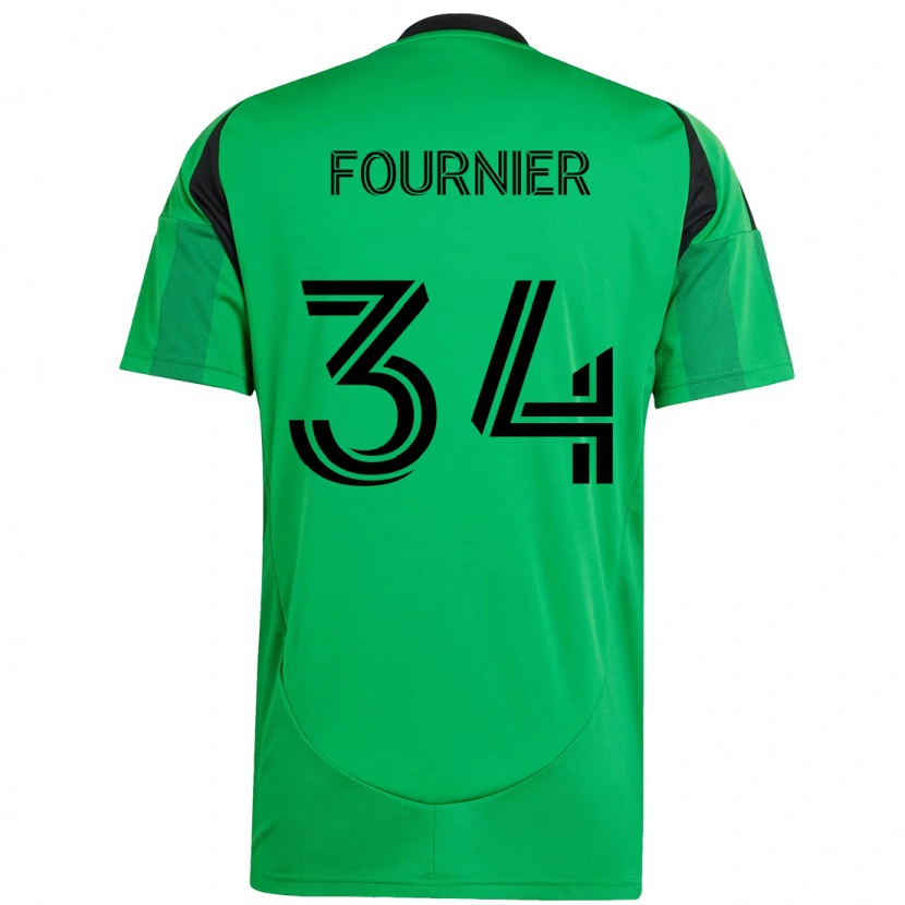 Danxen Uomo Maglia Drake Fournier #34 Verde Nero Kit Gara Home 2025/26 Maglietta