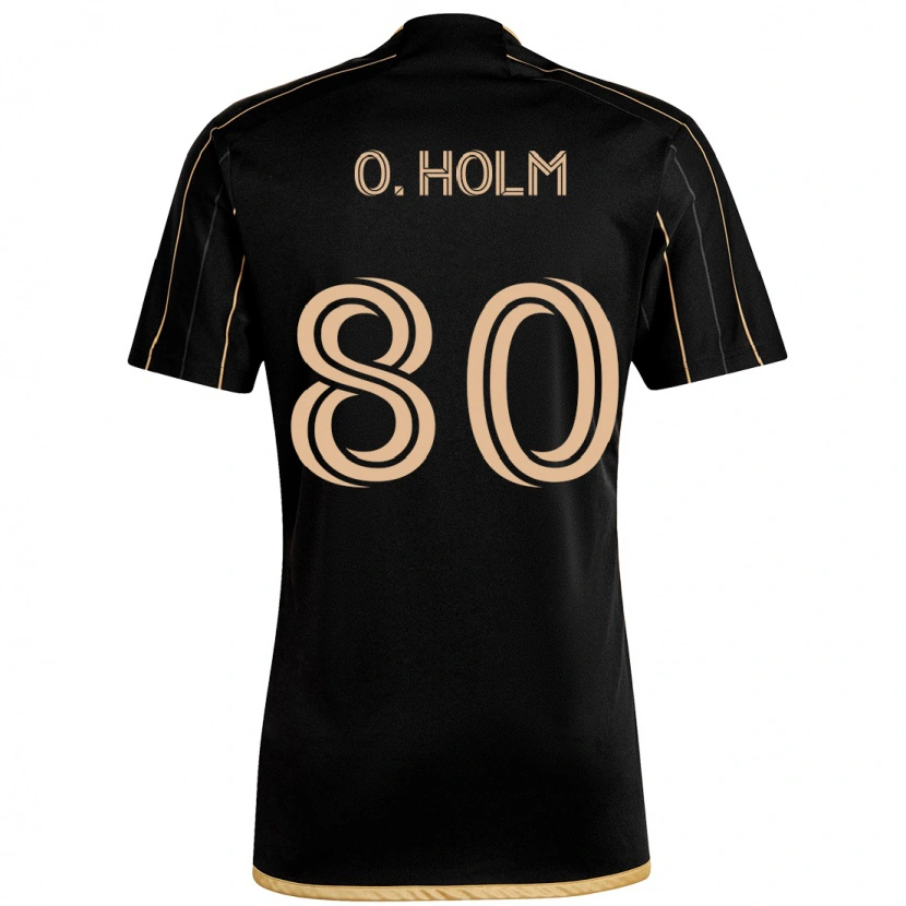 Danxen Uomo Maglia Odin Thiago Holm #80 Nero Marrone Kit Gara Home 2025/26 Maglietta