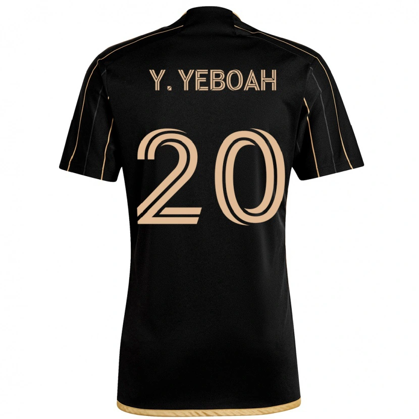 Danxen Uomo Maglia Yaw Yeboah #20 Nero Marrone Kit Gara Home 2025/26 Maglietta