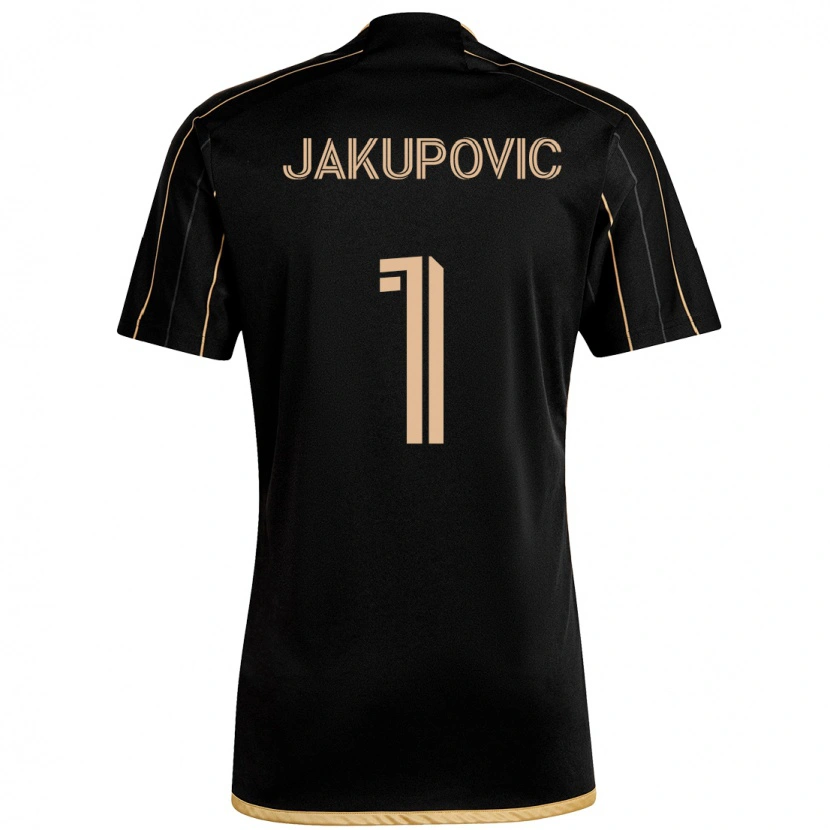 Danxen Uomo Maglia Eldin Jakupovic #1 Nero Marrone Kit Gara Home 2025/26 Maglietta