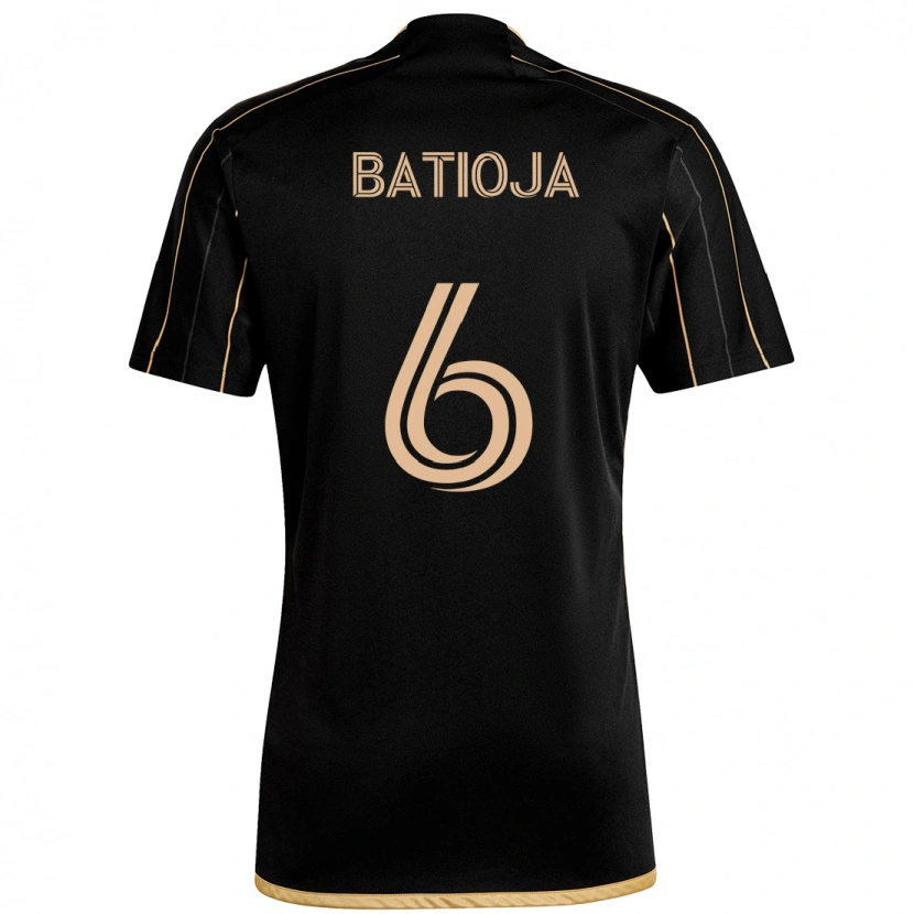 Danxen Uomo Maglia Jeremy Batioja #6 Nero Marrone Kit Gara Home 2025/26 Maglietta