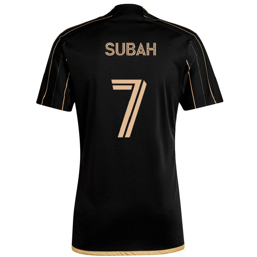 Danxen Uomo Maglia Yekeson Subah #7 Nero Marrone Kit Gara Home 2025/26 Maglietta