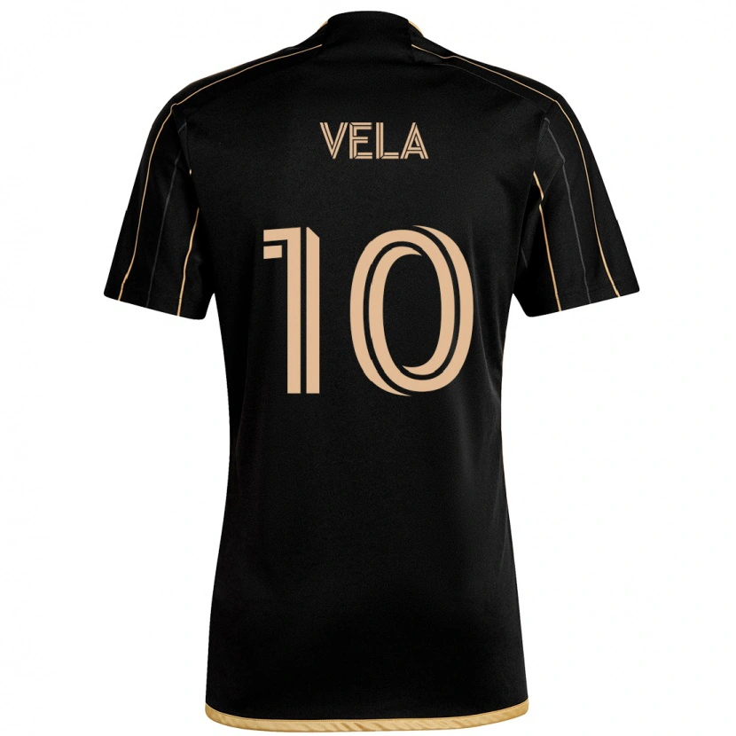 Danxen Uomo Maglia Carlos Vela #10 Nero Marrone Kit Gara Home 2025/26 Maglietta