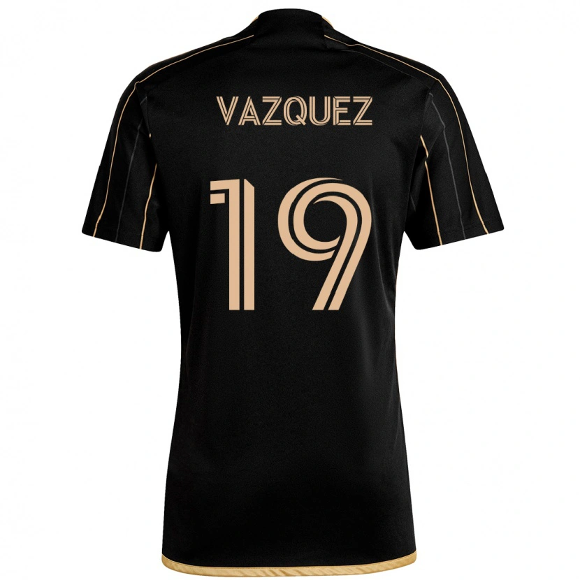 Danxen Uomo Maglia Favian Vazquez #19 Nero Marrone Kit Gara Home 2025/26 Maglietta