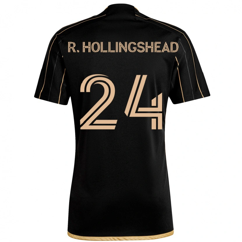 Danxen Uomo Maglia Ryan Hollingshead #24 Nero Marrone Kit Gara Home 2025/26 Maglietta