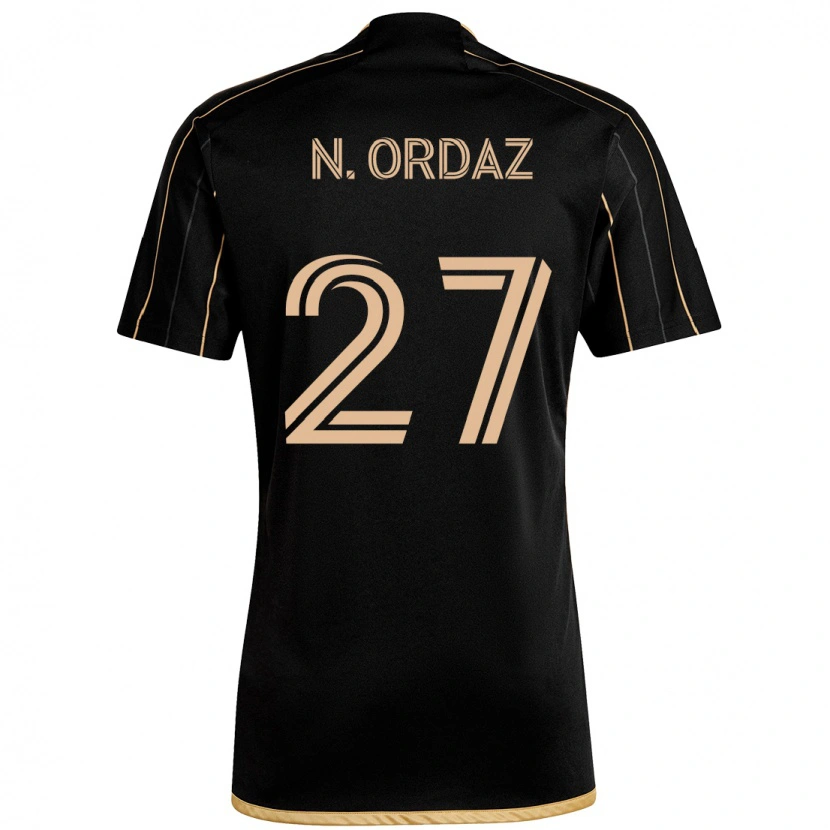 Danxen Uomo Maglia Nathan Ordaz #27 Nero Marrone Kit Gara Home 2025/26 Maglietta
