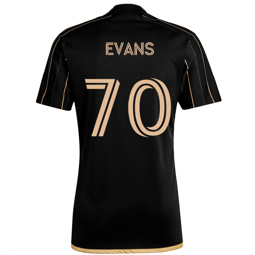 Danxen Uomo Maglia Matthew Evans #70 Nero Marrone Kit Gara Home 2025/26 Maglietta