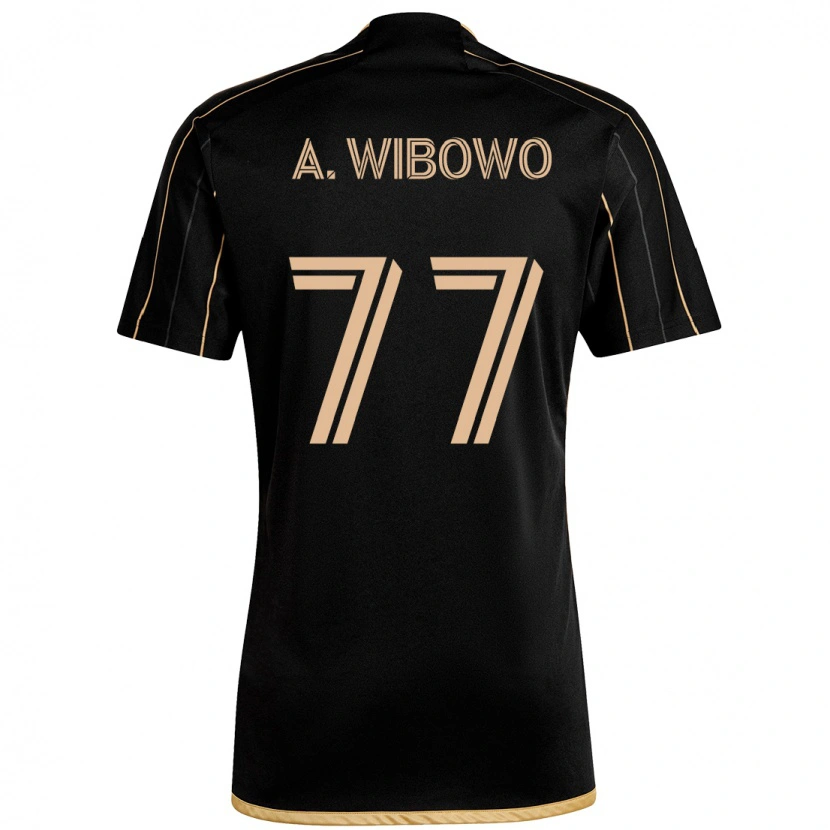 Danxen Uomo Maglia Adrian Wibowo #77 Nero Marrone Kit Gara Home 2025/26 Maglietta