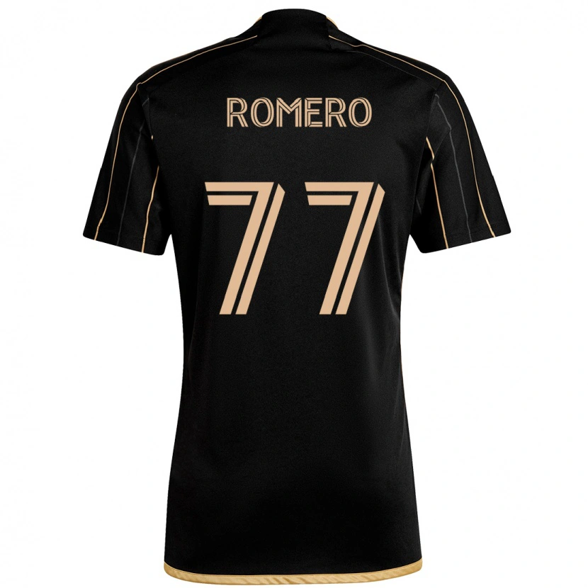 Danxen Uomo Maglia Alexander Romero #77 Nero Marrone Kit Gara Home 2025/26 Maglietta