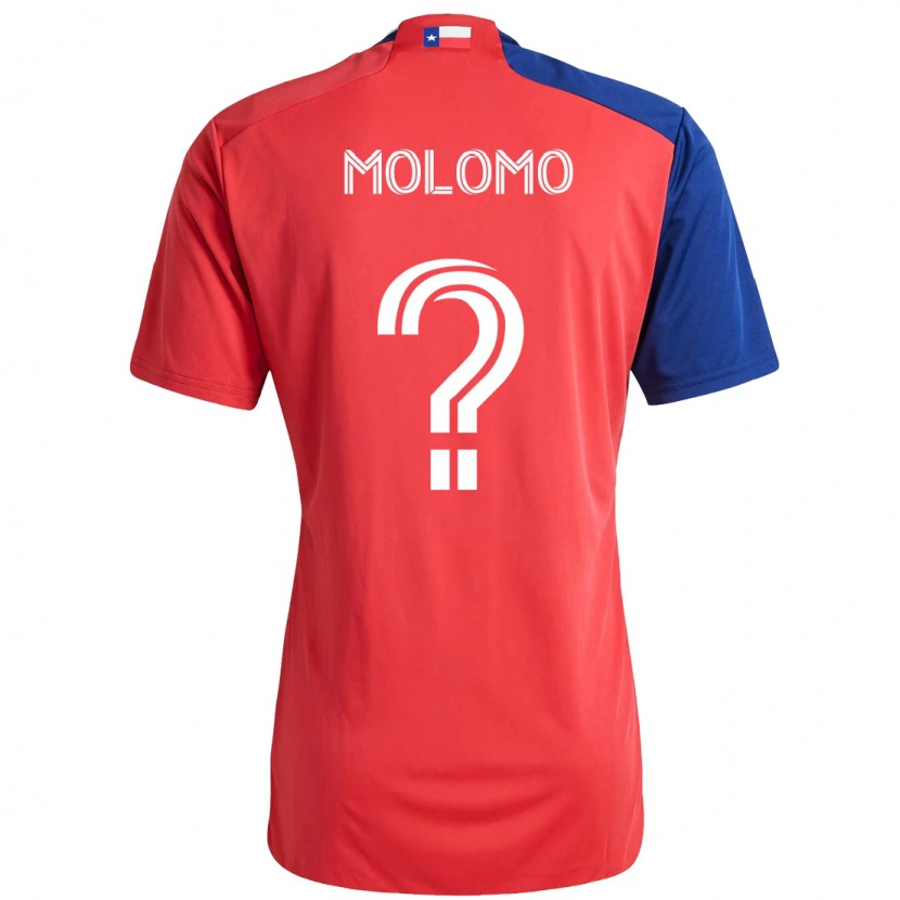 Danxen Uomo Maglia Zach Molomo #0 Rosso Blu Navy Kit Gara Home 2025/26 Maglietta