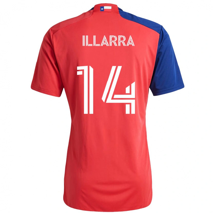 Danxen Uomo Maglia Asier Illarramendi #14 Rosso Blu Navy Kit Gara Home 2025/26 Maglietta