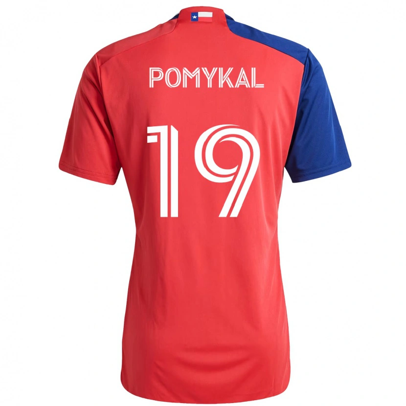 Danxen Uomo Maglia Paxton Pomykal #19 Rosso Blu Navy Kit Gara Home 2025/26 Maglietta