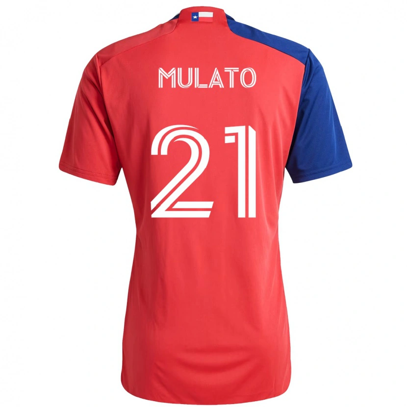 Danxen Uomo Maglia José Mulato #21 Rosso Blu Navy Kit Gara Home 2025/26 Maglietta