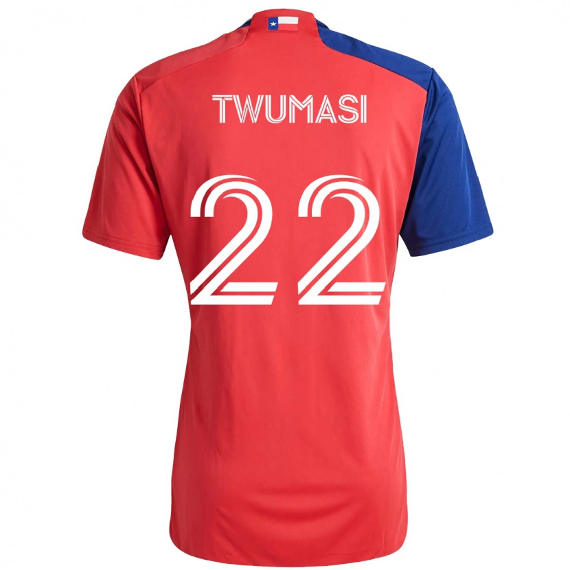 Danxen Uomo Maglia Ema Twumasi #22 Rosso Blu Navy Kit Gara Home 2025/26 Maglietta