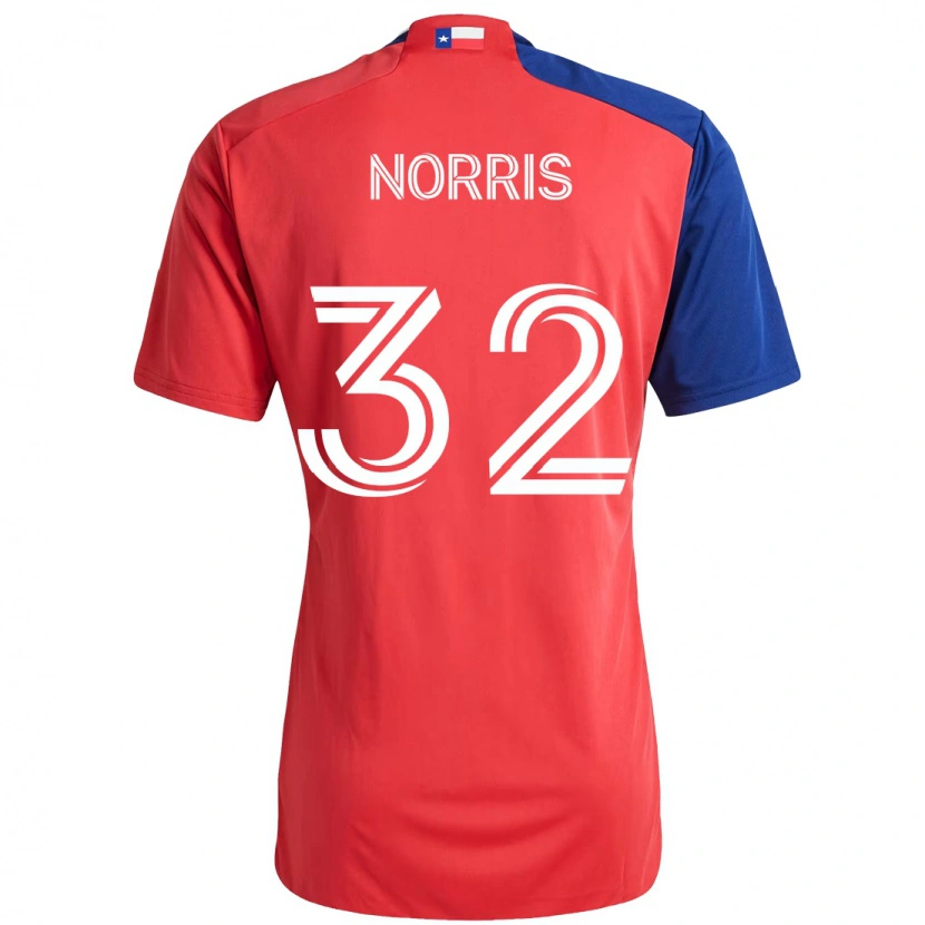 Danxen Uomo Maglia Nolan Norris #32 Rosso Blu Navy Kit Gara Home 2025/26 Maglietta