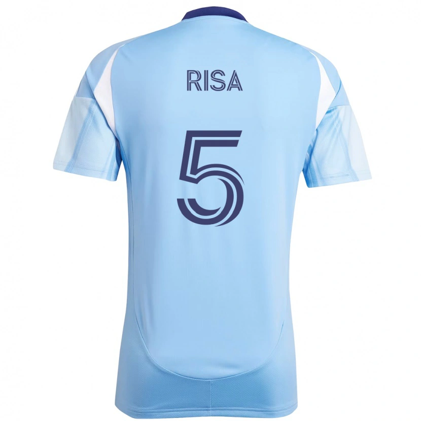 Danxen Uomo Maglia Birk Risa #5 Azzurro Chiaro Kit Gara Home 2025/26 Maglietta