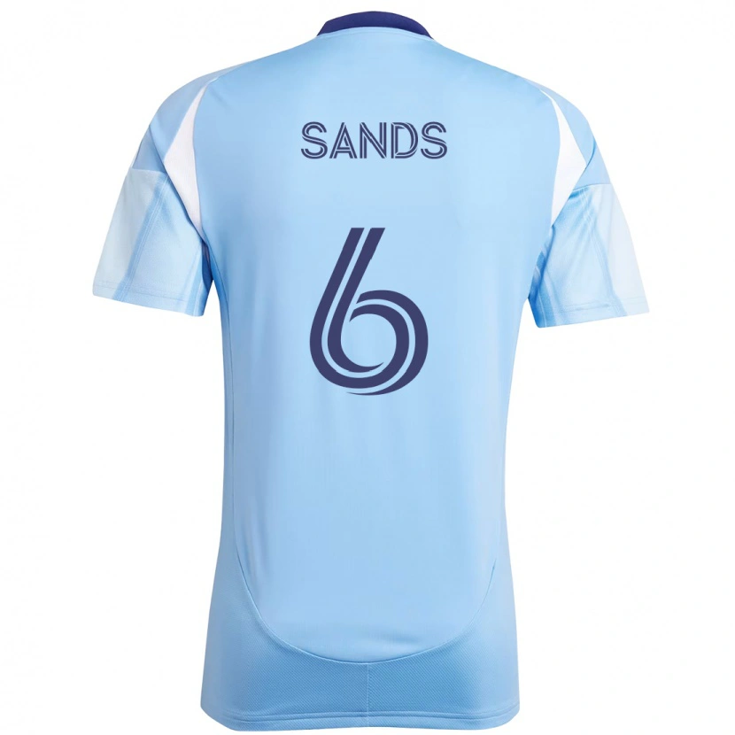 Danxen Uomo Maglia James Sands #6 Azzurro Chiaro Kit Gara Home 2025/26 Maglietta