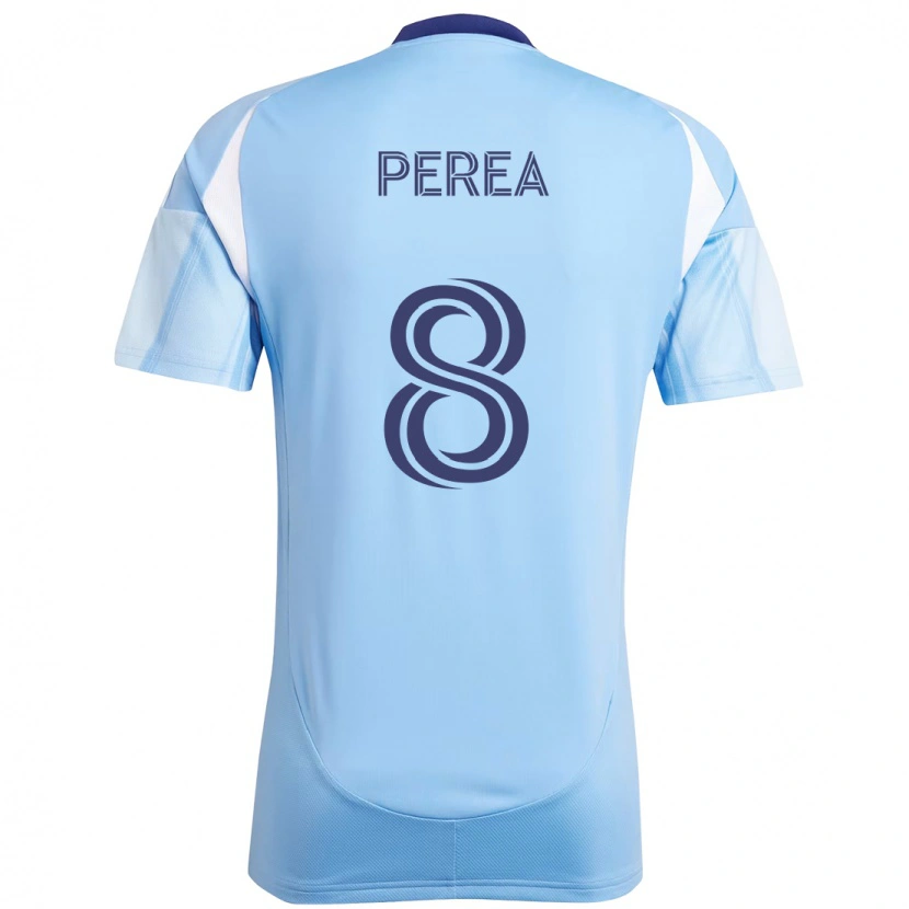 Danxen Uomo Maglia Andrés Perea #8 Azzurro Chiaro Kit Gara Home 2025/26 Maglietta