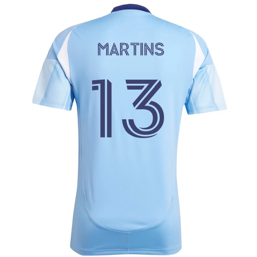 Danxen Uomo Maglia Thiago Martins #13 Azzurro Chiaro Kit Gara Home 2025/26 Maglietta