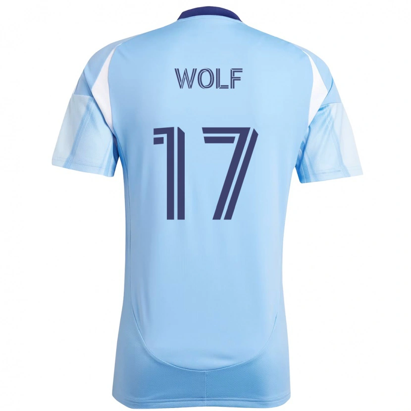 Danxen Uomo Maglia Hannes Wolf #17 Azzurro Chiaro Kit Gara Home 2025/26 Maglietta
