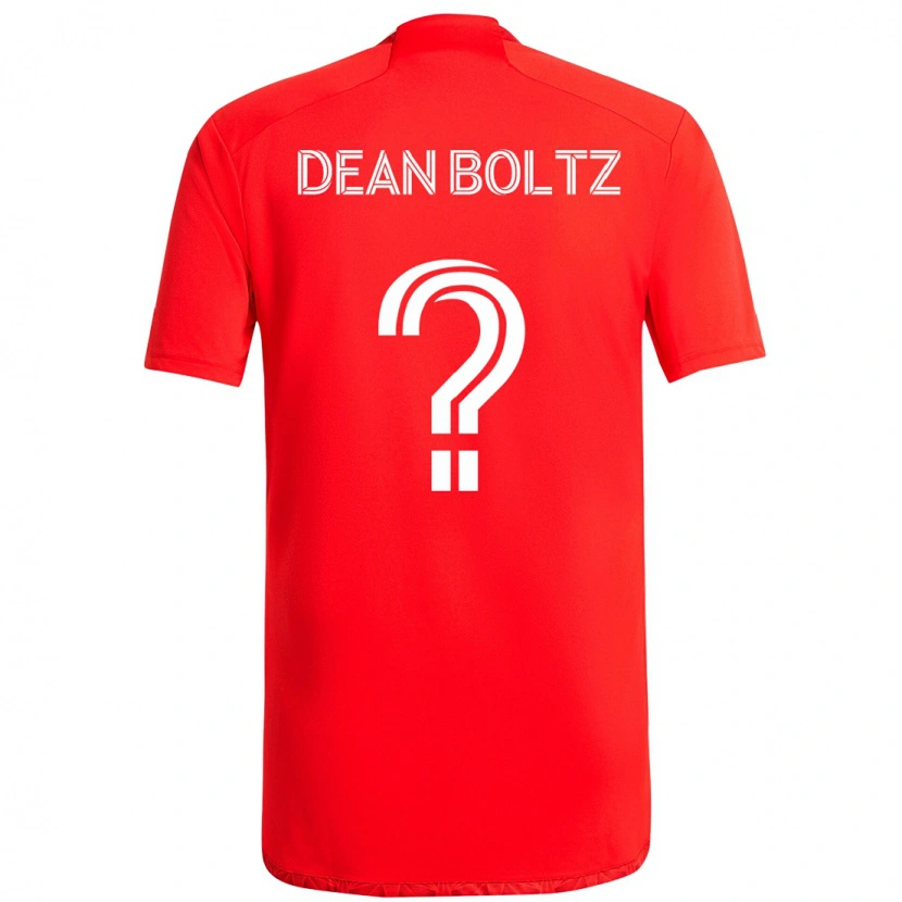 Danxen Uomo Maglia Dean Boltz #0 Rosso Bianco Kit Gara Home 2025/26 Maglietta