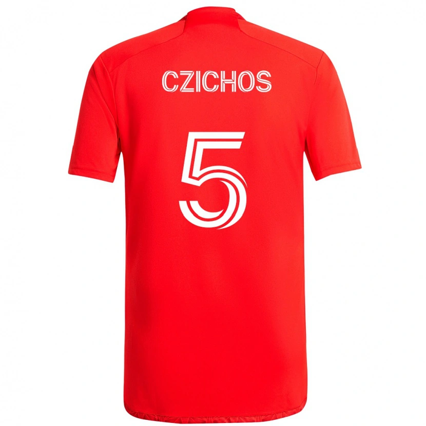 Danxen Uomo Maglia Rafael Czichos #5 Rosso Bianco Kit Gara Home 2025/26 Maglietta