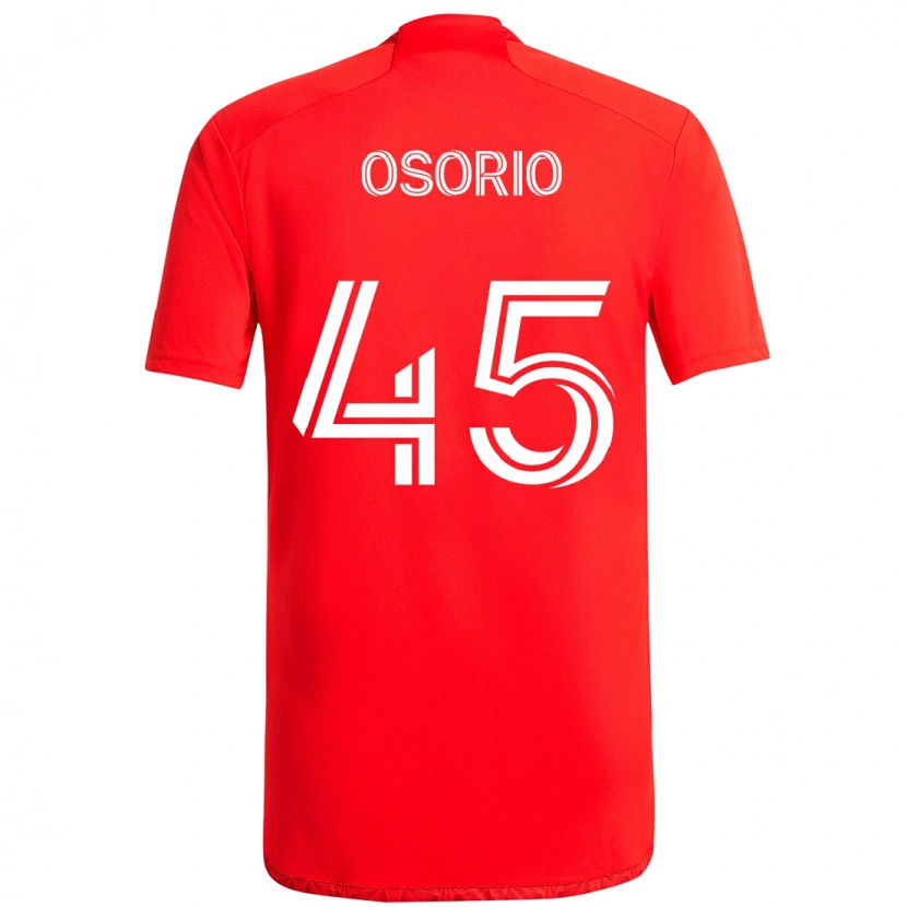 Danxen Uomo Maglia Harold Osorio #45 Rosso Bianco Kit Gara Home 2025/26 Maglietta