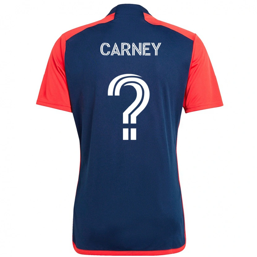 Danxen Uomo Maglia Ryan Carney #0 Blu Rosso Kit Gara Home 2025/26 Maglietta