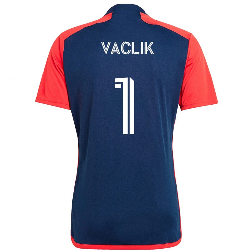 Danxen Uomo Maglia Tomas Vaclik #1 Blu Rosso Kit Gara Home 2025/26 Maglietta