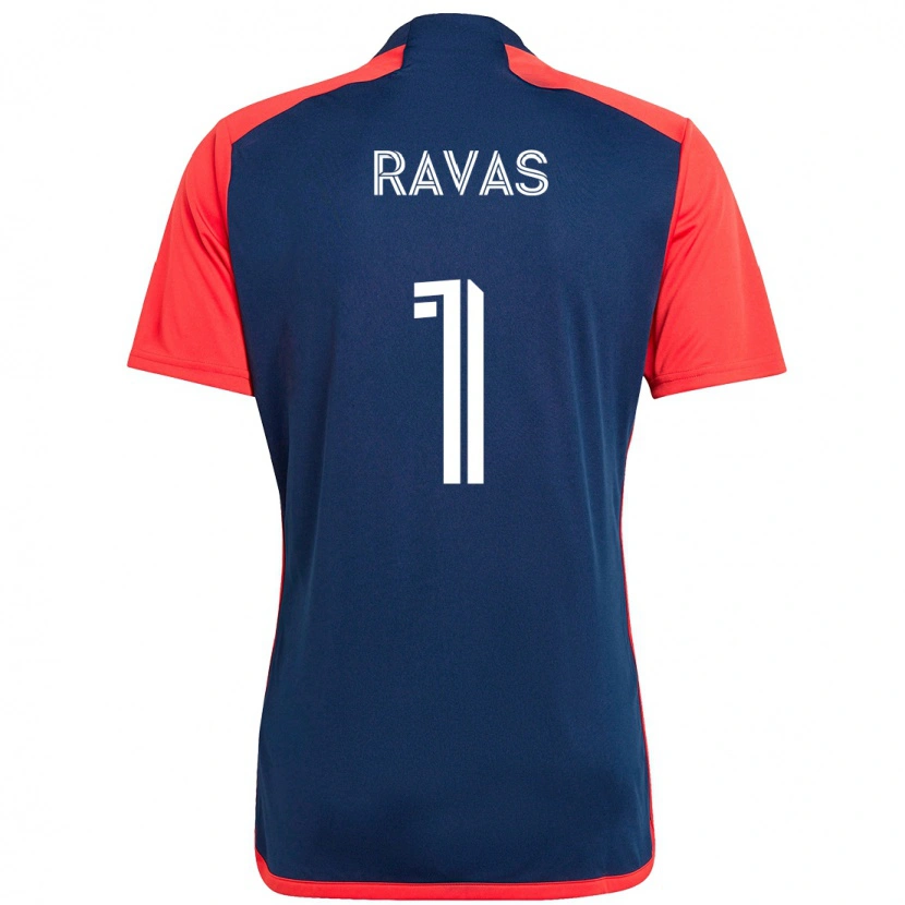 Danxen Uomo Maglia Henrich Ravas #1 Blu Rosso Kit Gara Home 2025/26 Maglietta