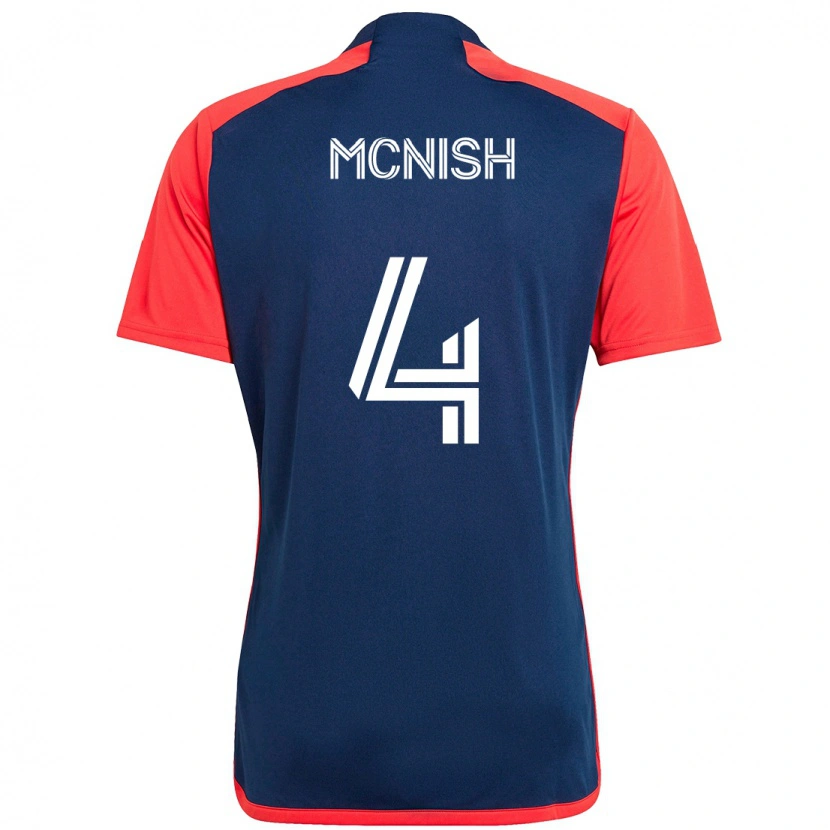 Danxen Uomo Maglia Sheridan Mcnish #4 Blu Rosso Kit Gara Home 2025/26 Maglietta