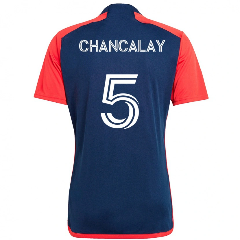 Danxen Uomo Maglia Tomás Chancalay #5 Blu Rosso Kit Gara Home 2025/26 Maglietta