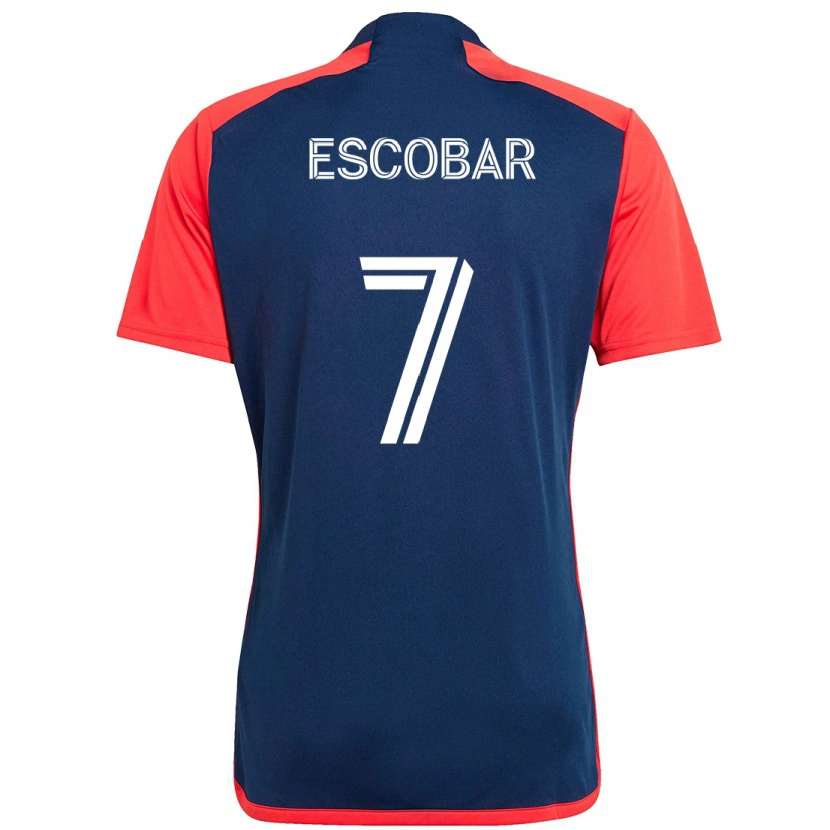 Danxen Uomo Maglia Olger Escobar #7 Blu Rosso Kit Gara Home 2025/26 Maglietta