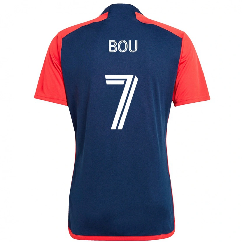 Danxen Uomo Maglia Gustavo Bou #7 Blu Rosso Kit Gara Home 2025/26 Maglietta