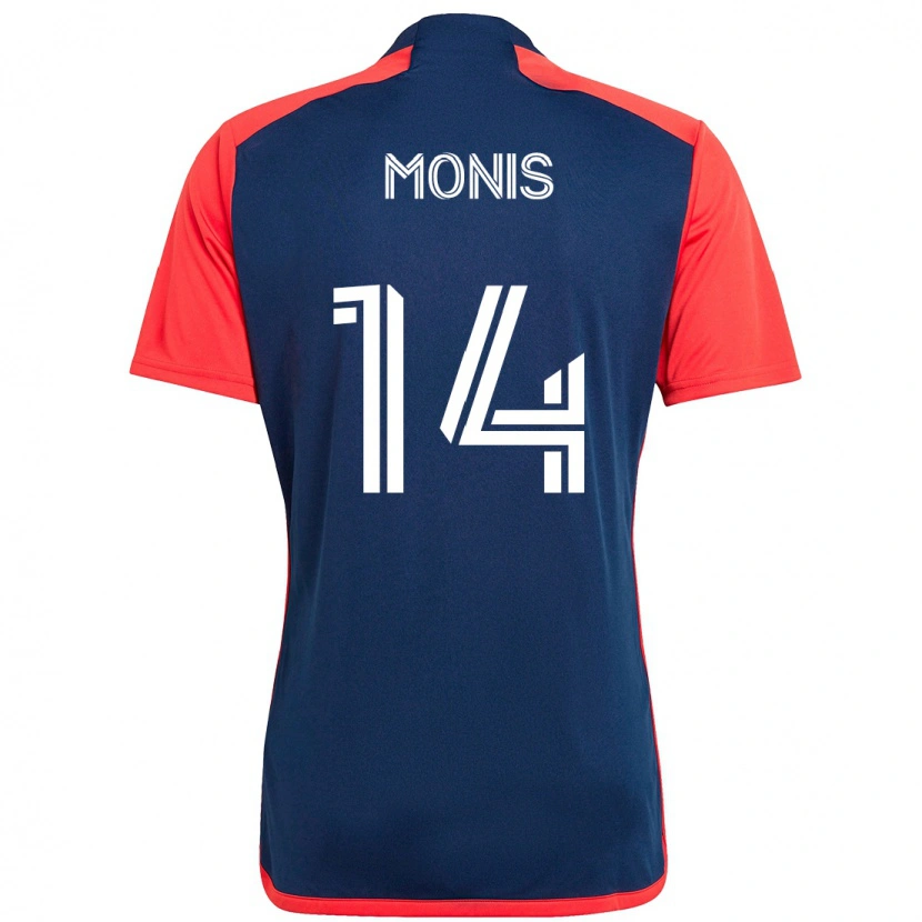 Danxen Uomo Maglia Alex Monis #14 Blu Rosso Kit Gara Home 2025/26 Maglietta