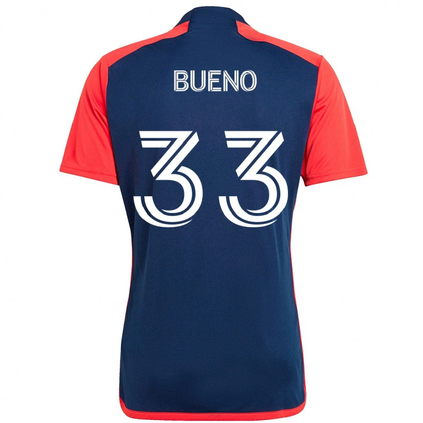 Danxen Uomo Maglia Brandonn Bueno #33 Blu Rosso Kit Gara Home 2025/26 Maglietta