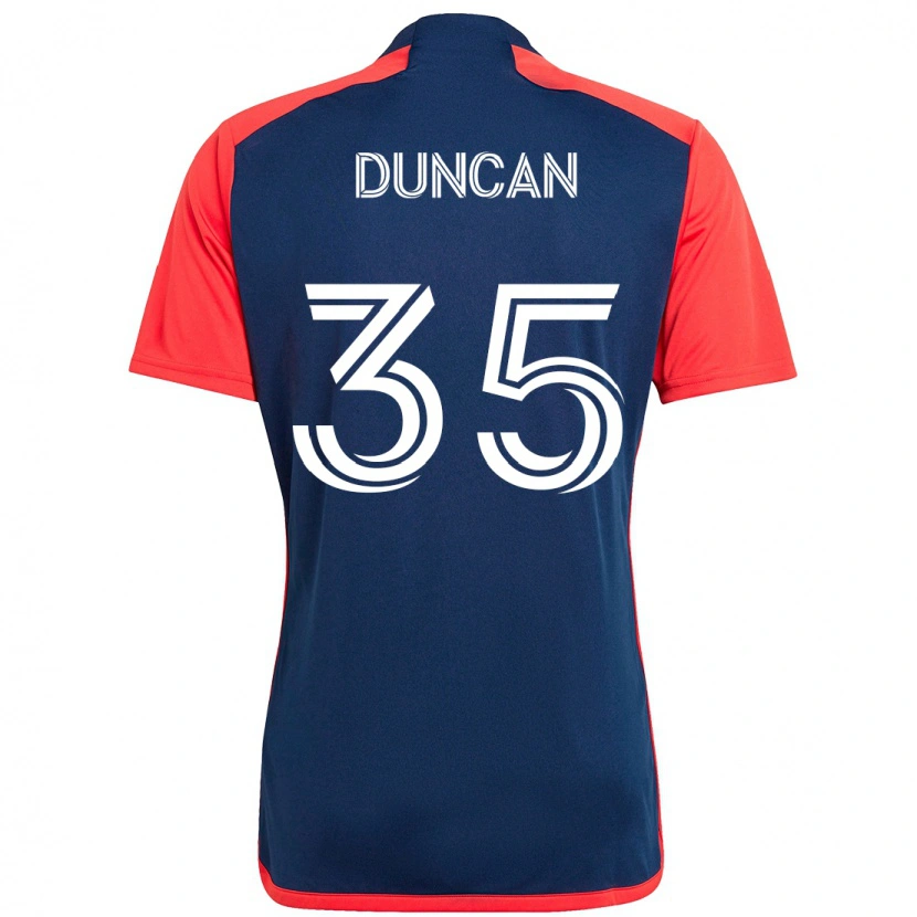 Danxen Uomo Maglia Nakye Greenidge-Duncan #35 Blu Rosso Kit Gara Home 2025/26 Maglietta