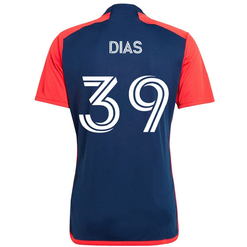 Danxen Uomo Maglia Marcos Dias #39 Blu Rosso Kit Gara Home 2025/26 Maglietta