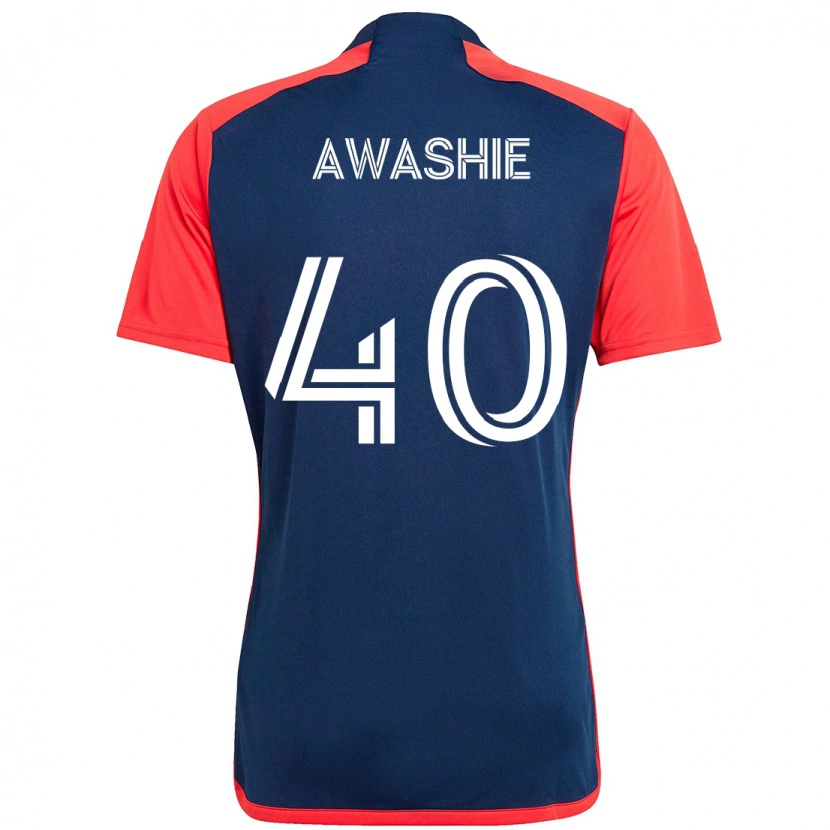 Danxen Uomo Maglia Ben Awashie #40 Blu Rosso Kit Gara Home 2025/26 Maglietta